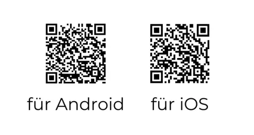 QR Codes zum Download der Beautylounge App für Android und iOS.